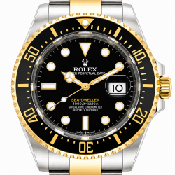 Rolex Sea-Dweller 43MM 126603 Two-Tone Black Dial Watch